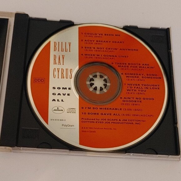 BILLY RAY CYRUS Some Gave All CD 1992 Country Music Classics Legend - Picture 3 of 4